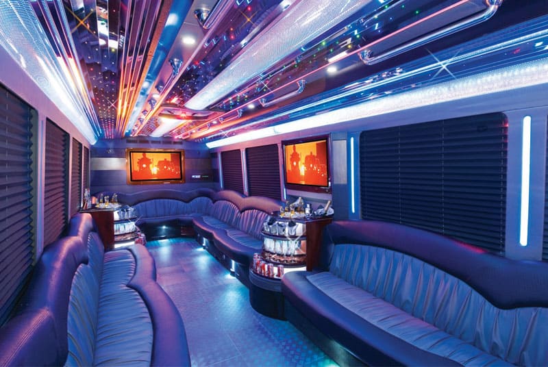 Austin 20 Passenger Party Bus Interior