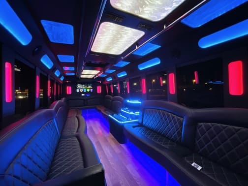 Austin 35 Passenger Party Bus Interior